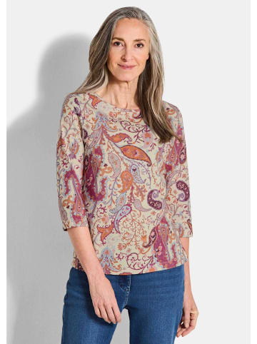 GOLDNER Kurzgröße:  Florales Jerseyshirt mit Paisley-Muster in bunt / gemustert