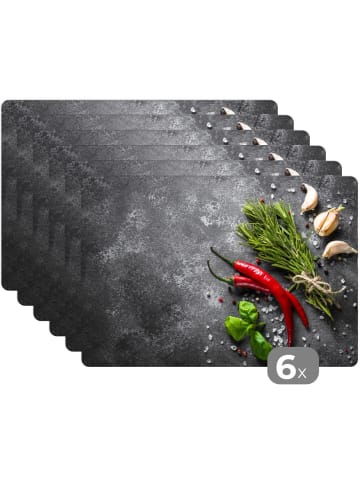 MuchoWow Platzset - Tischset (6-teilig) Grau