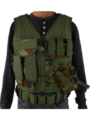 Normani Outdoor Sports USMC-Einsatzweste mit Lochkoppel Value Def-V in Woodland