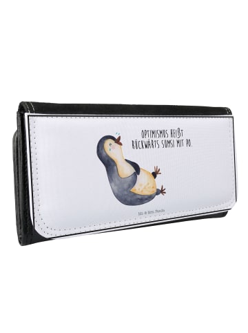 Mr. & Mrs. Panda Portemonnaie für Damen Pinguin Lachen mit Spruch in Weiß