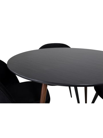 ebuy24 Essgruppe Plaza 19 (5-teilig) Schwarz 100 x 100 cm