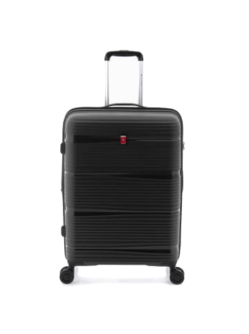 Gladiator 0800 4 Rollen Trolley 65 cm mit Dehnfalte in black