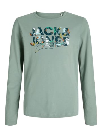 JACK & JONES Junior Langarmshirt JJGEPLAS TEE LS CREW NECK MNI in iceberg green
