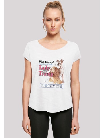 F4NT4STIC Long Cut T-Shirt Disney Susi und Strolch Distressed in weiß