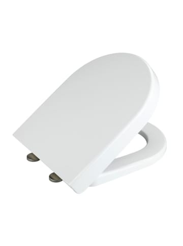 Wenko WC-Sitz Nr. 2 mit Easy Close Funktion in Weiß, (B) 38 x (H) 46 cm