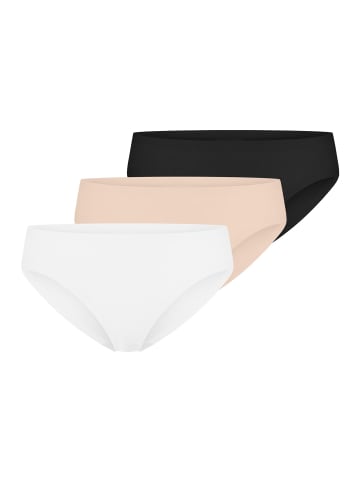 Schiesser Panty Invisible Light in Weiß / schwarz / beige