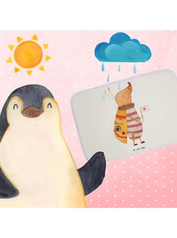 Mr. & Mrs. Panda Badezimmerteppich Nachtfalter Fähnchen ohne Spruch in Weiß