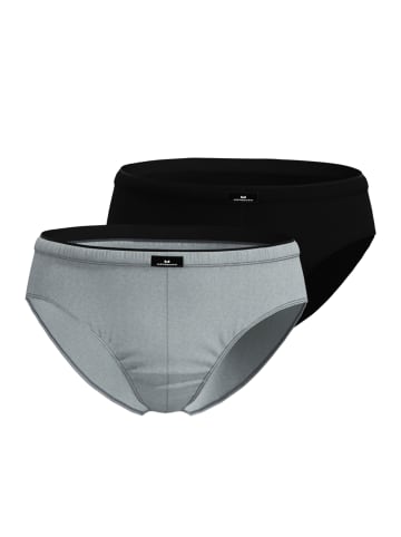 Götzburg Slip 2Er Pack X-Lastic in grau-dunkel-melange