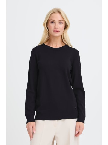 Oxmo Strickpullover OXAIDA ONECK JUMPER in Schwarz
