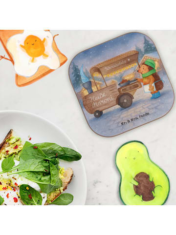 Mr. & Mrs. Panda Untersetzer für Gläser Igel Maronen Design ohne... in Weiß