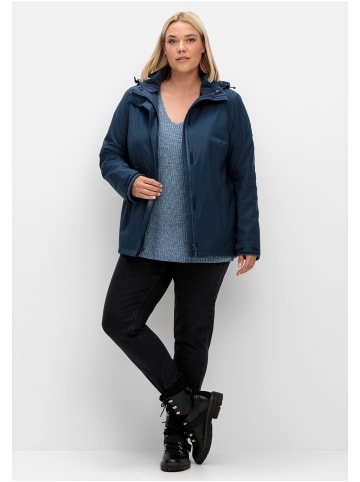 sheego 3-in-1-Winterjacke in dunkelblau