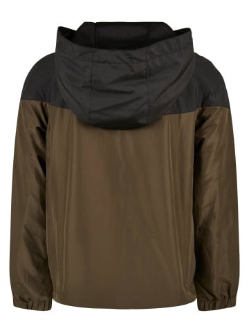 Urban Classics Windbreaker in black/darkolive