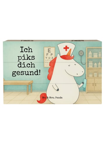 Mr. & Mrs. Panda Erinnerungsbox Einhorn Krankenschwester Design ... in Weiß