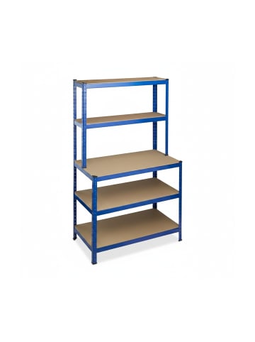 relaxdays 2x Schwerlastregal in Blau - (B)100 x (H)180 x (T)60 cm