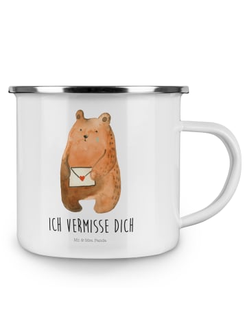 Mr. & Mrs. Panda Kaffeebecher Bär Liebesbrief mit Spruch in Weiß