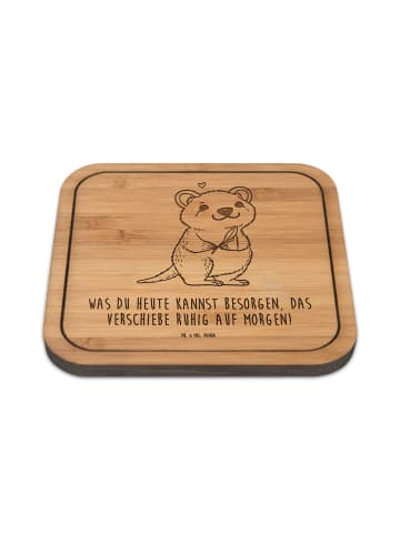 Mr. & Mrs. Panda Untersetzer quadratisch Quokka Happy mit Spruch in Transparent