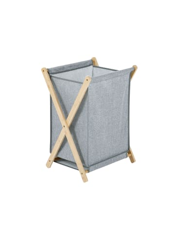 axentia Wäschebehälter, Bambus, Polyester