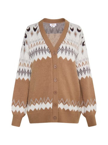 usha FESTIVAL Damen Strickcardigan in Kamel Mehrfarbig