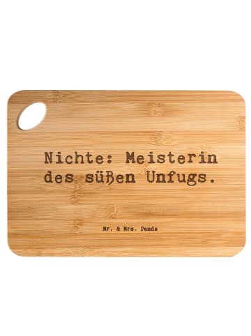 Frühstücksbrett Spruch Nichte Meisterin mit Spruch in Braun