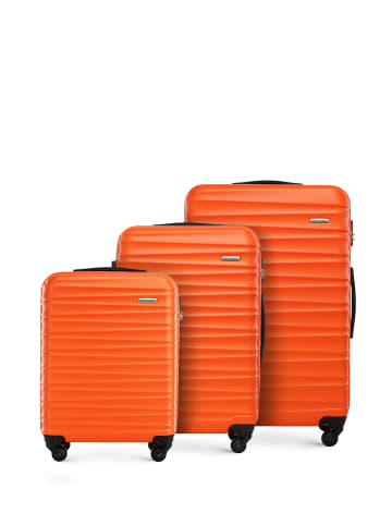 Wittchen 3tlg. Koffer Set GROOVE Line Kollektion (H)77 x(B)52x(T)29cm in Orange