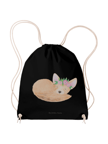 Mr. & Mrs. Panda Alltagstasche Wüstenfuchs Blumen ohne Spruch in Schwarz