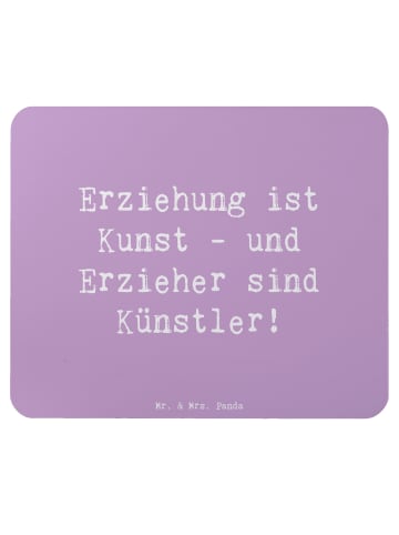 Mr. & Mrs. Panda Mauspad Spruch Erzieher Künstler mit Spruch in Lavendeltraum