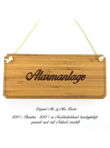 Mr. & Mrs. Panda Schild Alarmanlage mit Spruch in Keine Angabe