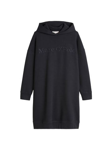 Marc O'Polo Logo-Hoodie-Kleid relaxed in Deep Night Blue