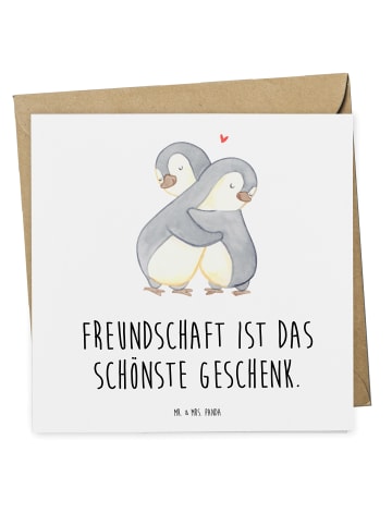 Mr. & Mrs. Panda Gutschein Freundschaftstag Geschenk mit Spruch in Weiß
