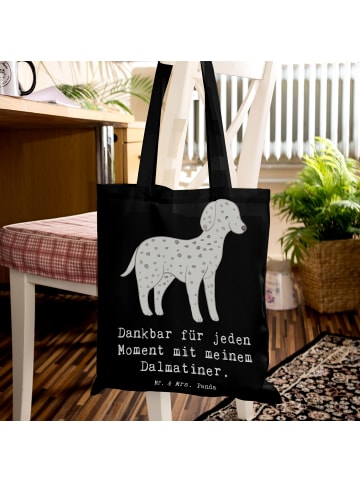 Mr. & Mrs. Panda Tragetasche Dalmatiner Moment mit Spruch in Schwarz