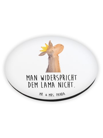 Mr. & Mrs. Panda haftmagnet Lamakopf König mit Spruch in Weiß