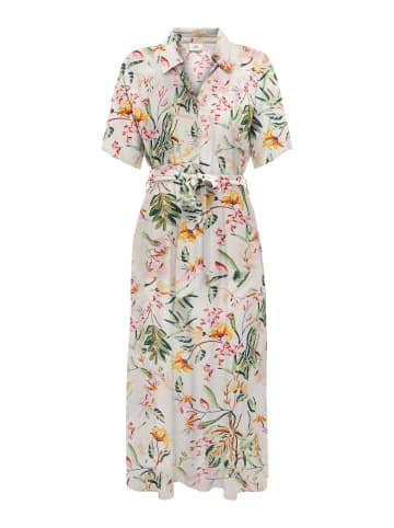 JACQUELINE de YONG Kleid mit Knopfleiste und Bindegürtel in Braun
