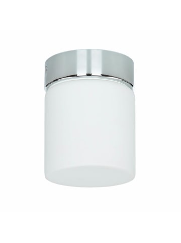 Licht-Erlebnisse Deckenlampe Ø 10 x (H)13 cm in Chrom Weiß