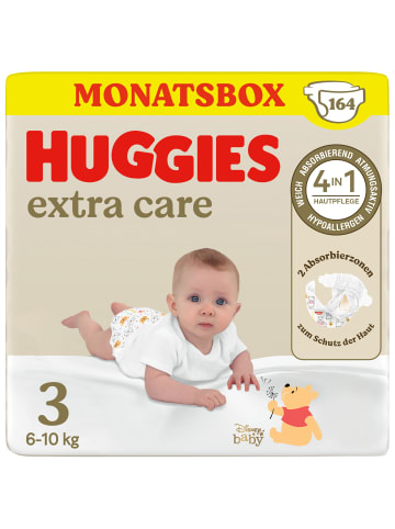 HUGGIES Babywindeln Extra Care mit Disney-Design Größe 3, 144 Windeln (2x72)