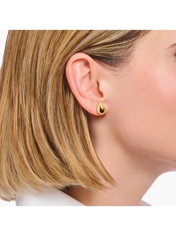 Thomas Sabo Tropfen-Ohrstecker Mit Organischer Form in gold
