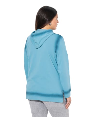 Ulla Popken Sweatjacke in helles petrol