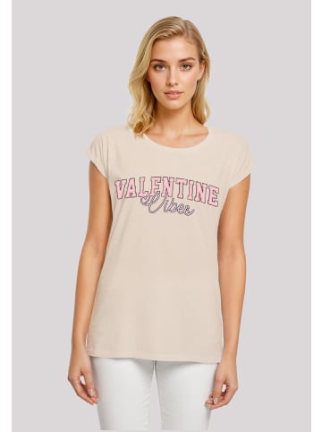 F4NT4STIC Extended Shoulder T-Shirt Valentinstag Valentine Vibes in Whitesand