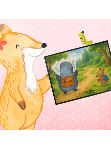 Mr. & Mrs. Panda Schreibunterlage Pinguin & Maus Wanderer Design... in Weiß