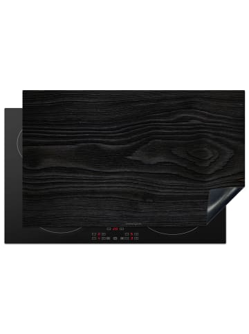 OnlyWow Herdabdeckplatte Holzoptik schwarz