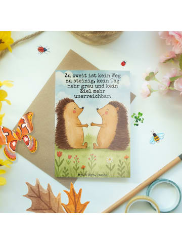 Mr. & Mrs. Panda Grußkarte Hochzeit Igel Design mit Spruch in Weiß