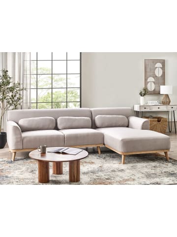 Beliani Ecksofa SIMOS in Grau/Braun - (W) 264 x (H) 80 x (L) 82 cm