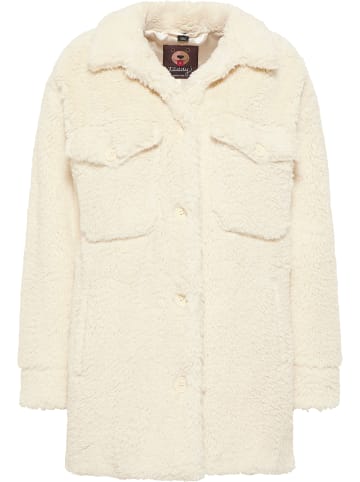 taddy Damen Teddyfell Mantel in Wollweiss