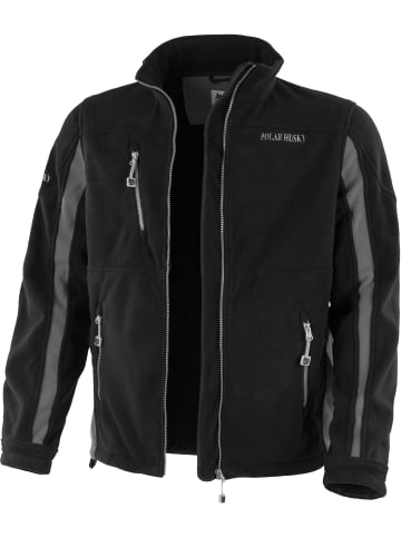 Polar Husky Fleecejacke in Schwarz/Grau