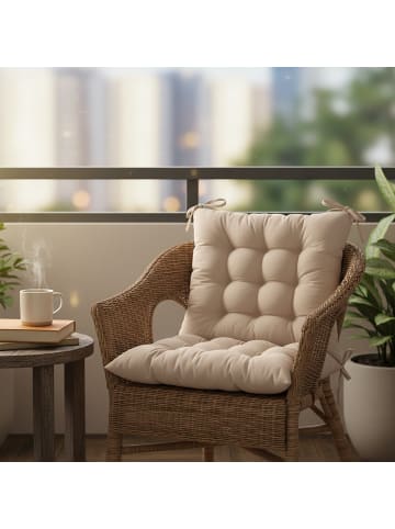 relaxdays 4 x Stuhlkissen in Anthrazit - 40 x 40 cm