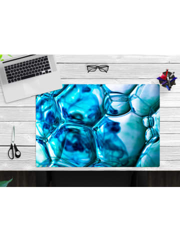 Cover-your-desk.de  Schreibtischunterlage – “Blubberbläschen in blau“ (L)60 x (B)40 