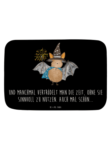 Mr. & Mrs. Panda Badvorleger Fledermaus Zauberer mit Spruch in Schwarz