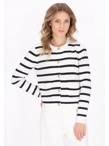 DreiMaster Maritim Women Cardigan in offwhite navy stripe