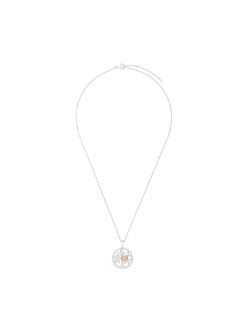 Amor Kette mit Anhänger Silber 925, rhodiniert+rosévergoldet in Bicolor