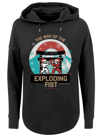 F4NT4STIC Oversized Hoodie Way of the Exploding Fist Christmas Design in schwarz