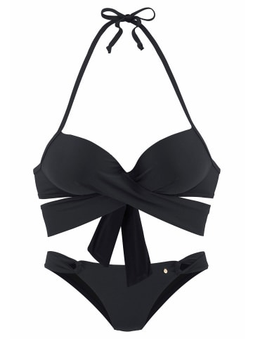 S. Oliver Push-Up-Bikini in schwarz